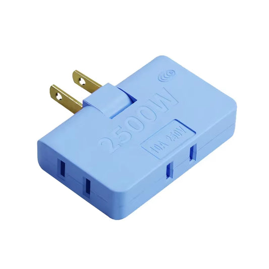 3-Port Rotatable US Plug Adapter – Compact Power, Anywhere You Go