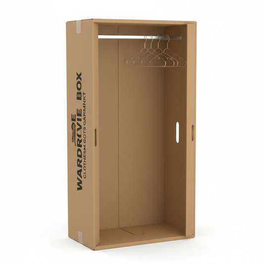 Smoothmove Wardrobe Moving Boxes, Short, 20 X 20 X 34 Inches, 3 Pack (7710902)